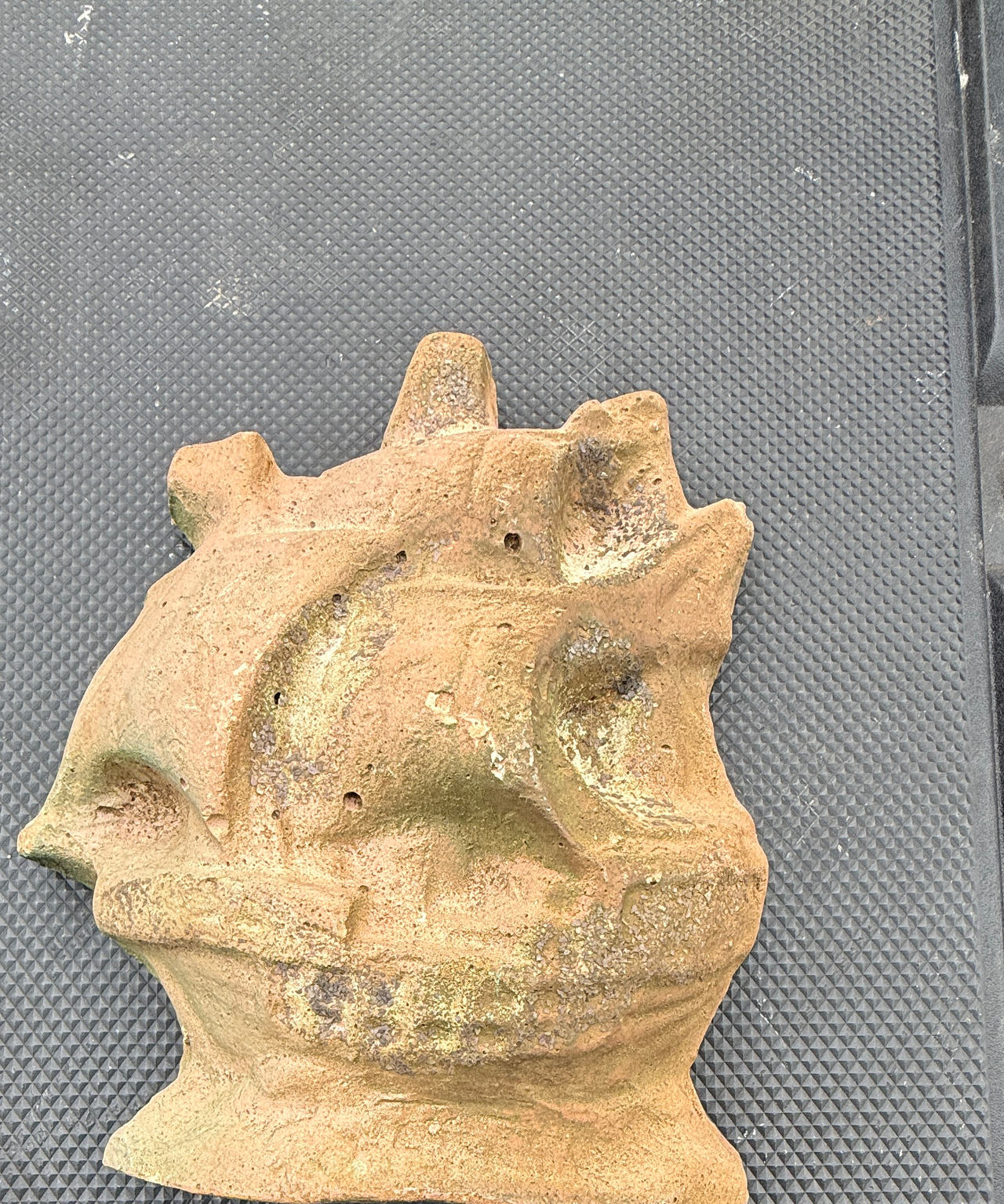 Vintage Cast Stone Sailing Ship Garden Ornament