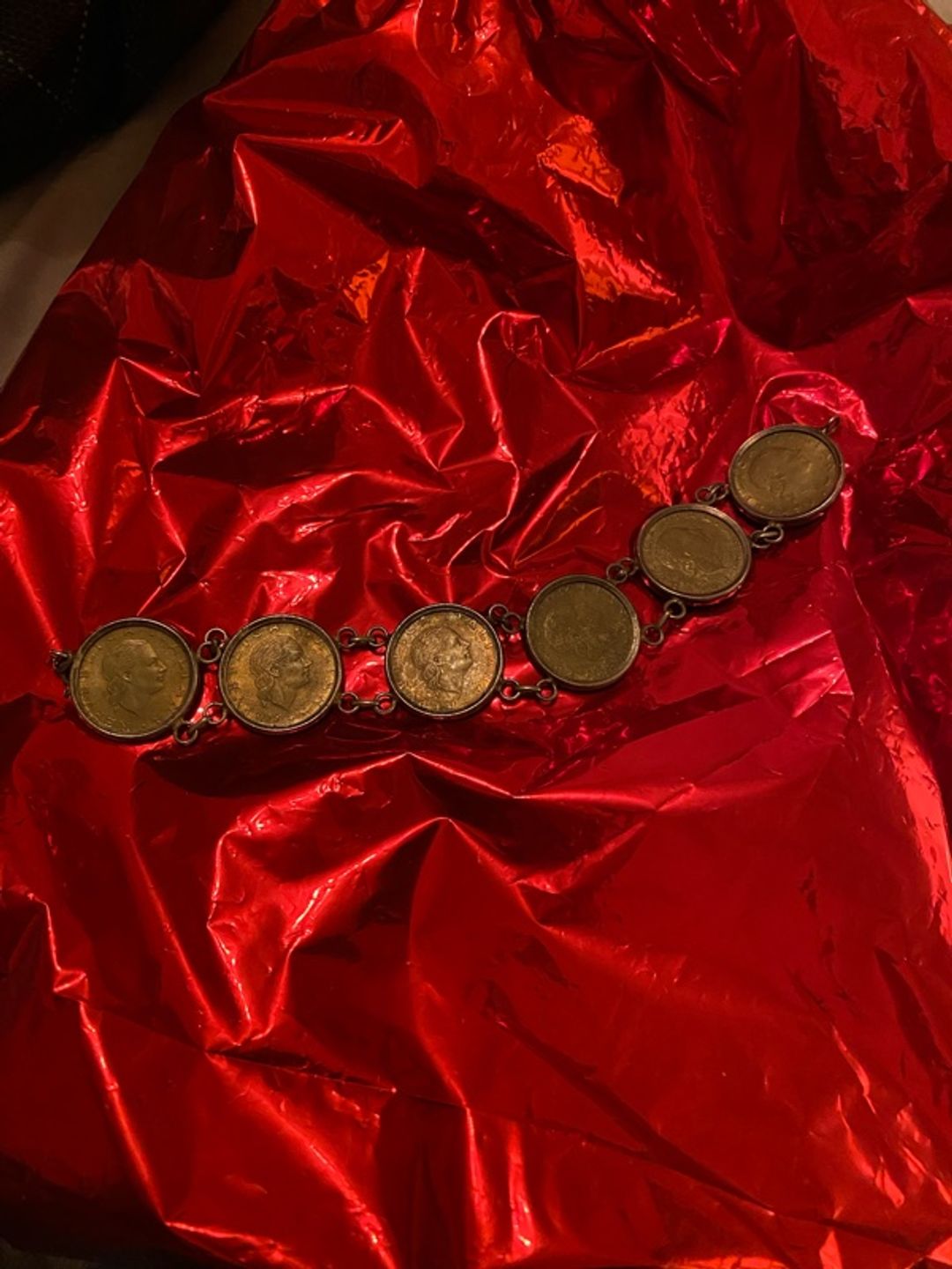 Vintage Coin bracelet, lovely