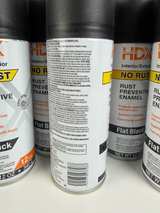 7x Flat Black Spray Paint – HDX Rust Preventative (New) - Image 3