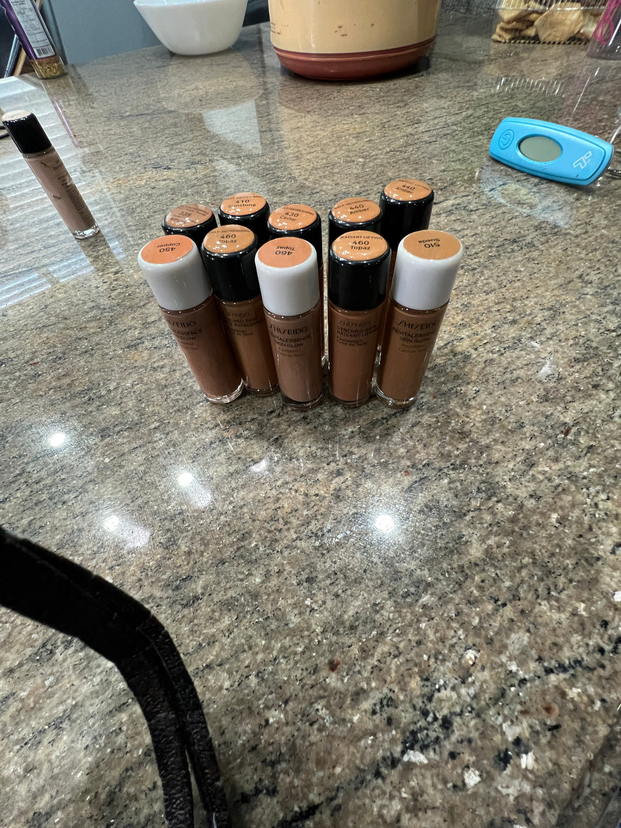 Shiseido foundation 10 ml sample bottles 