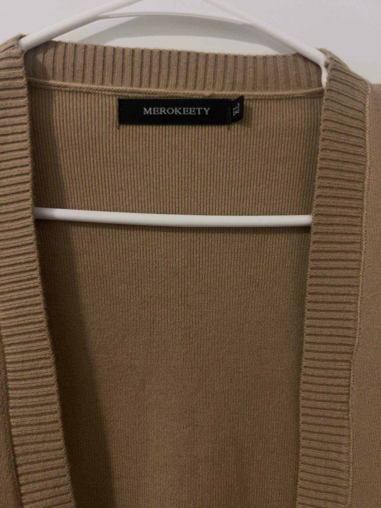 Vince Rib Placket Wool & Cashmere-Blend Cardigan Camel Tan