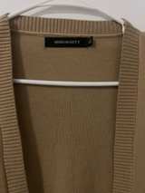 Vince Rib Placket Wool & Cashmere-Blend Cardigan Camel Tan - Image 1