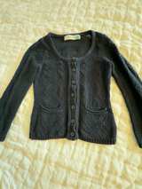 Anthropologie Sparrow Navy Crochet Knit Cardigan Sweater: XS - Image 1
