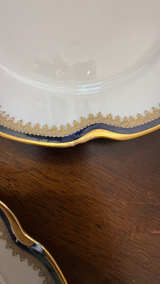 Set of 2 Haviland Empress Cobalt Blue and Gold Plates - Image 4