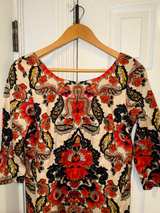 J. Crew Dress 6P Antonia paisley print linen tunic dress - Image 4