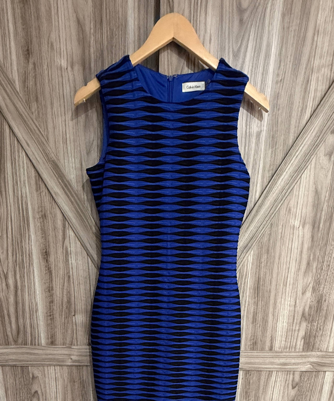 Women’s Calvin Klein Sleeveless Geometric Pattern Sheath Dress size 4P