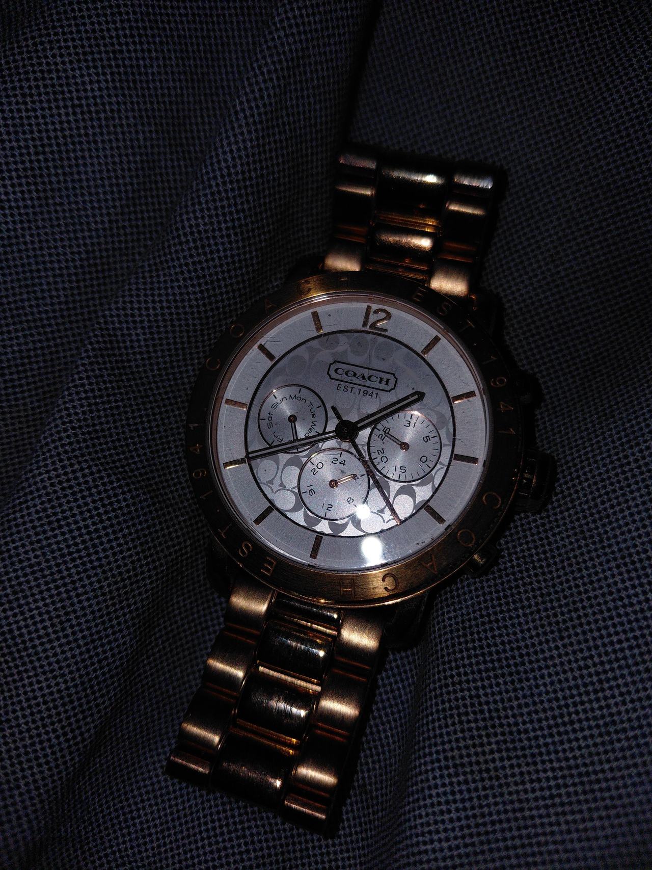 Coach Tristen Chronograph Rose Gold Tone Watch