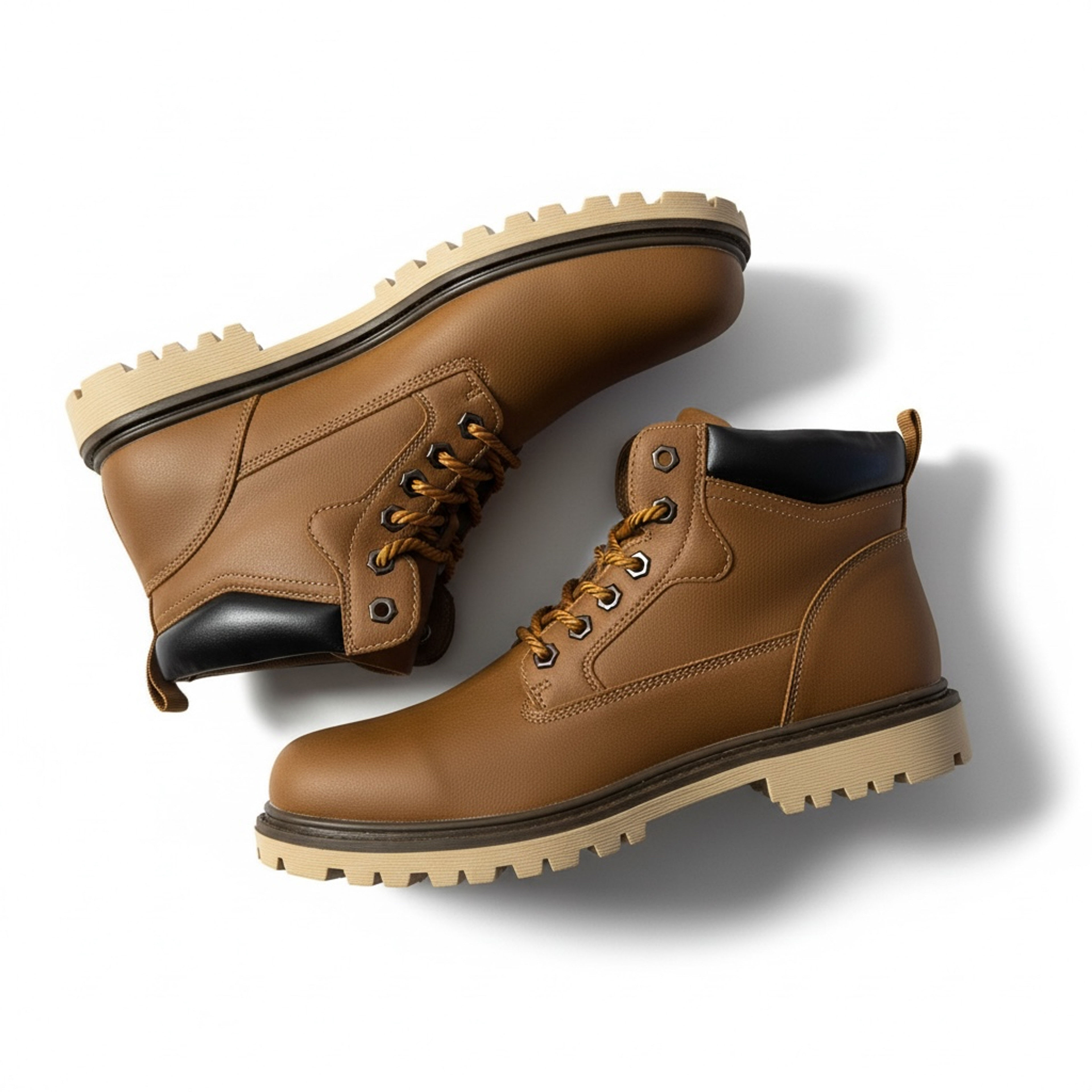 US Men's 9 or US Women's 11-11.5
 Tan Lace-Up Work Boots