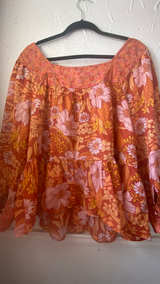 American Eagle Boho Floral Blouse - Large - Image 3