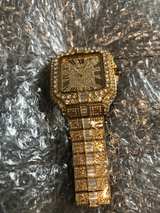 Cartier Santos Large 40mm Yellow Gold Iced Out Watch - Image 4