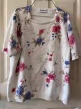 Alfred Dunner Floral Square Neck Knit Top XL - Image 4