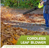 Leaf Blower, Electric Cordless Leaf Blower with 2 Batteries and Charger, 2 Speed - Image 2