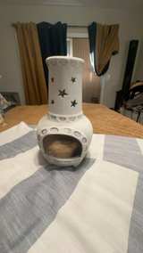 **MUST GO**
Gray and White Clay Chiminea Incense Burner - Image 1