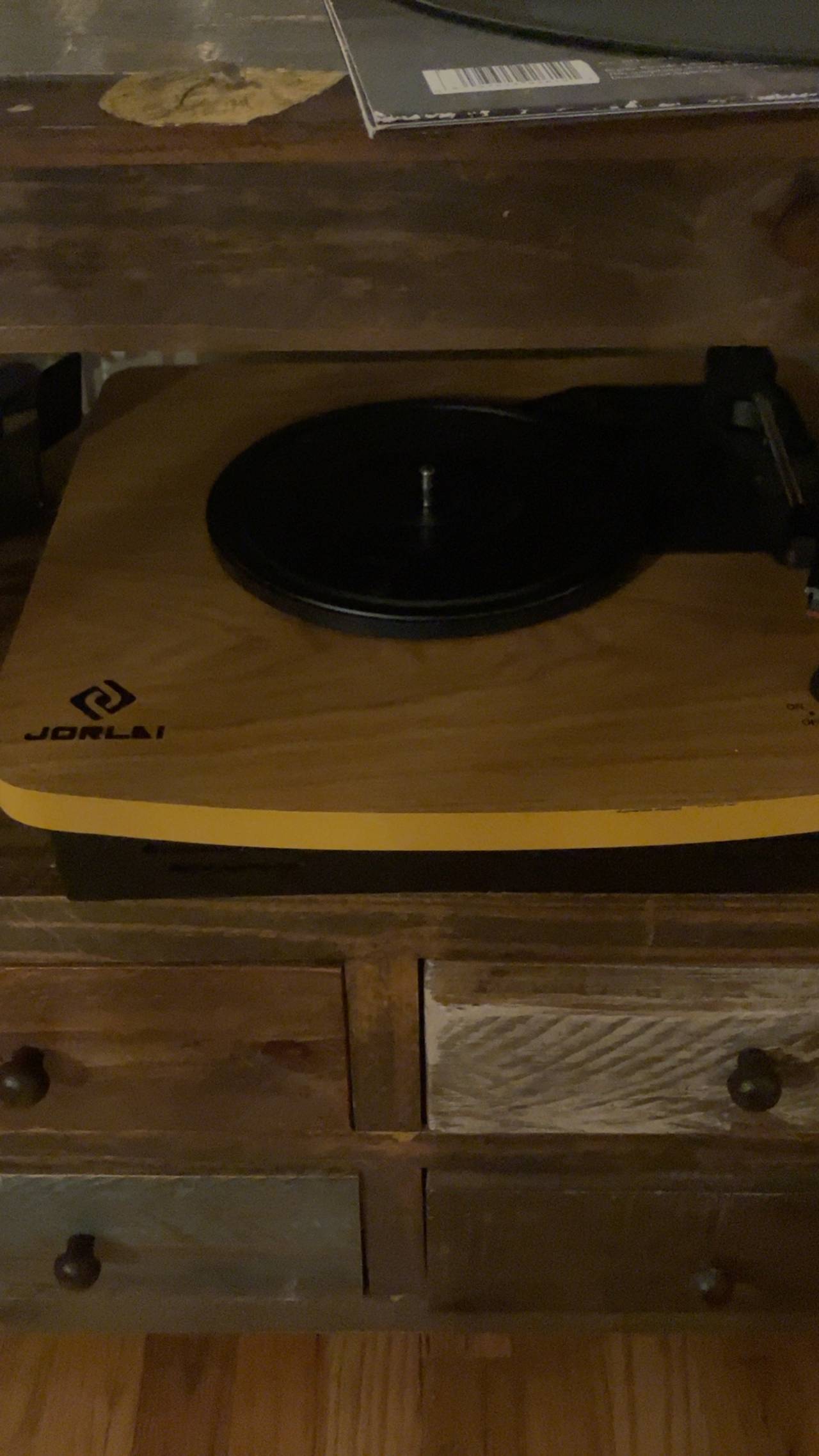Jorlai TT202PC USB Record Player Wooden Turntable
