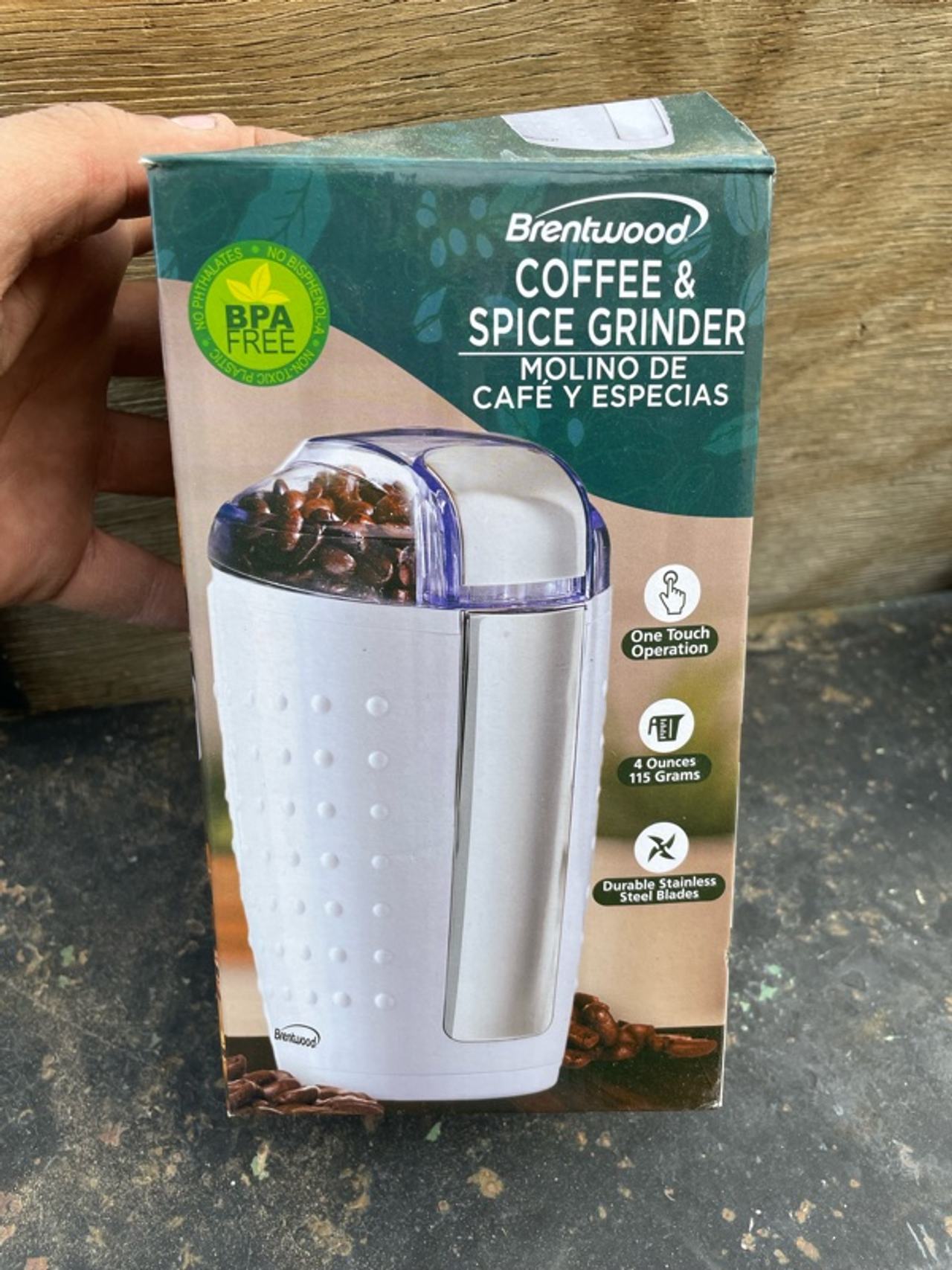Brentwood CG-158W White Coffee & Spice Grinder