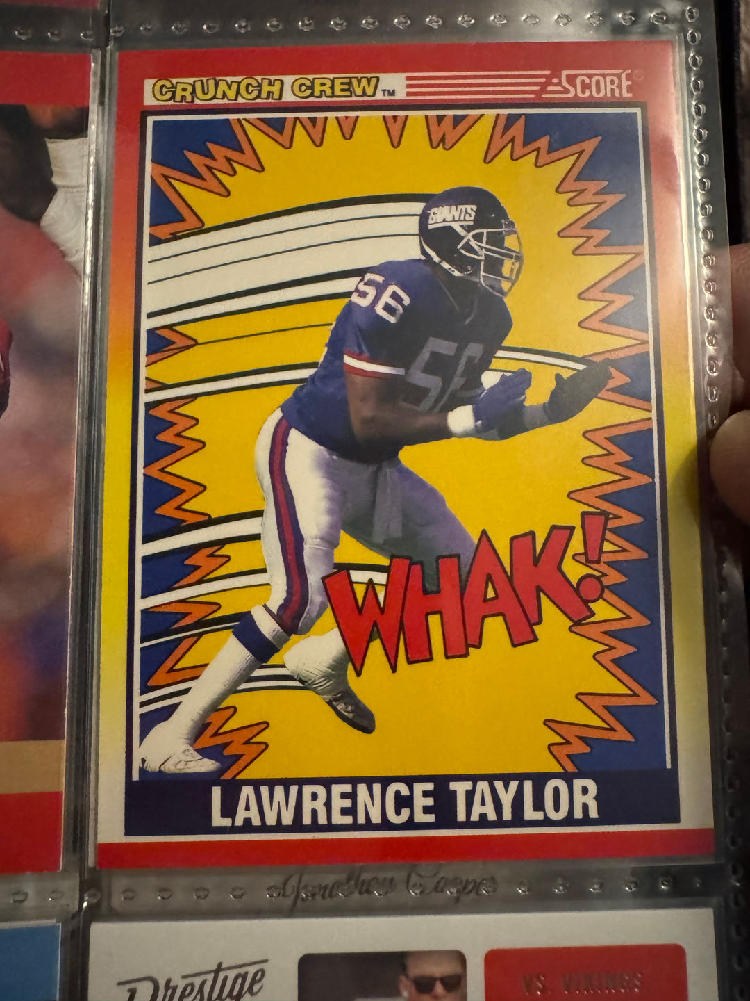 Lawrence Taylor Crunch Crew Football Card