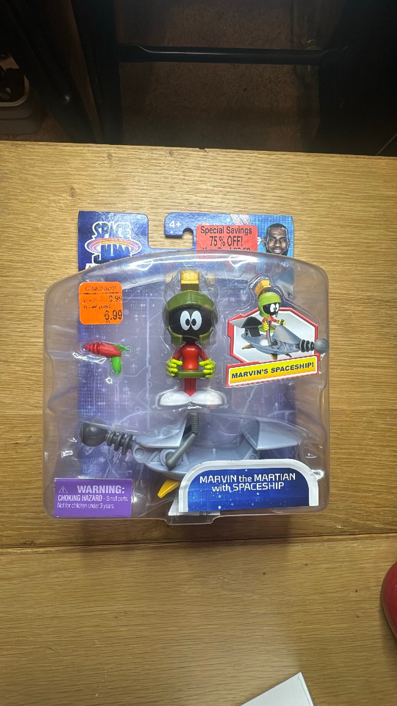 Space Jam Marvin the Martian with Spaceship Action Figure New in Box
