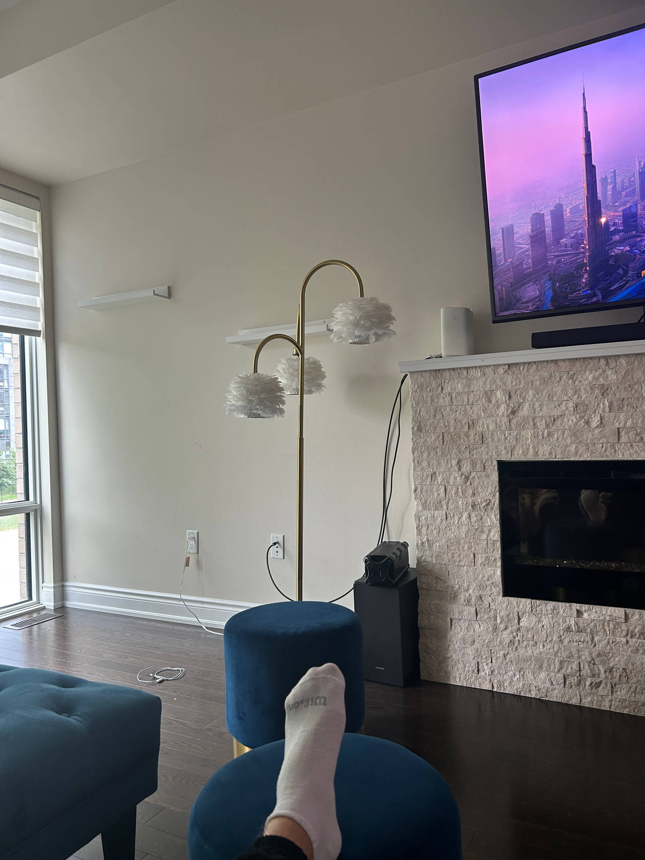 Modern Feather Floor Lamp