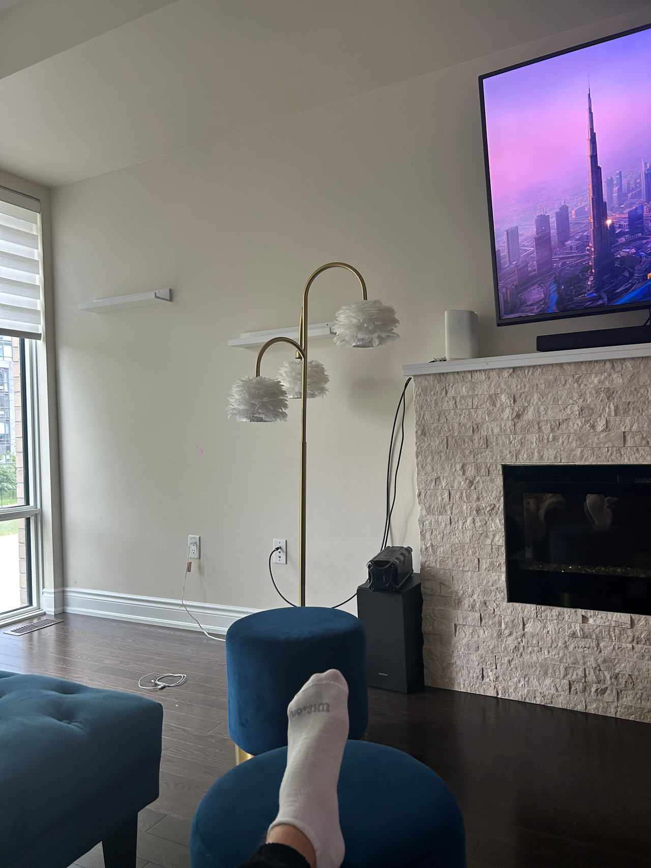 Modern Feather Floor Lamp