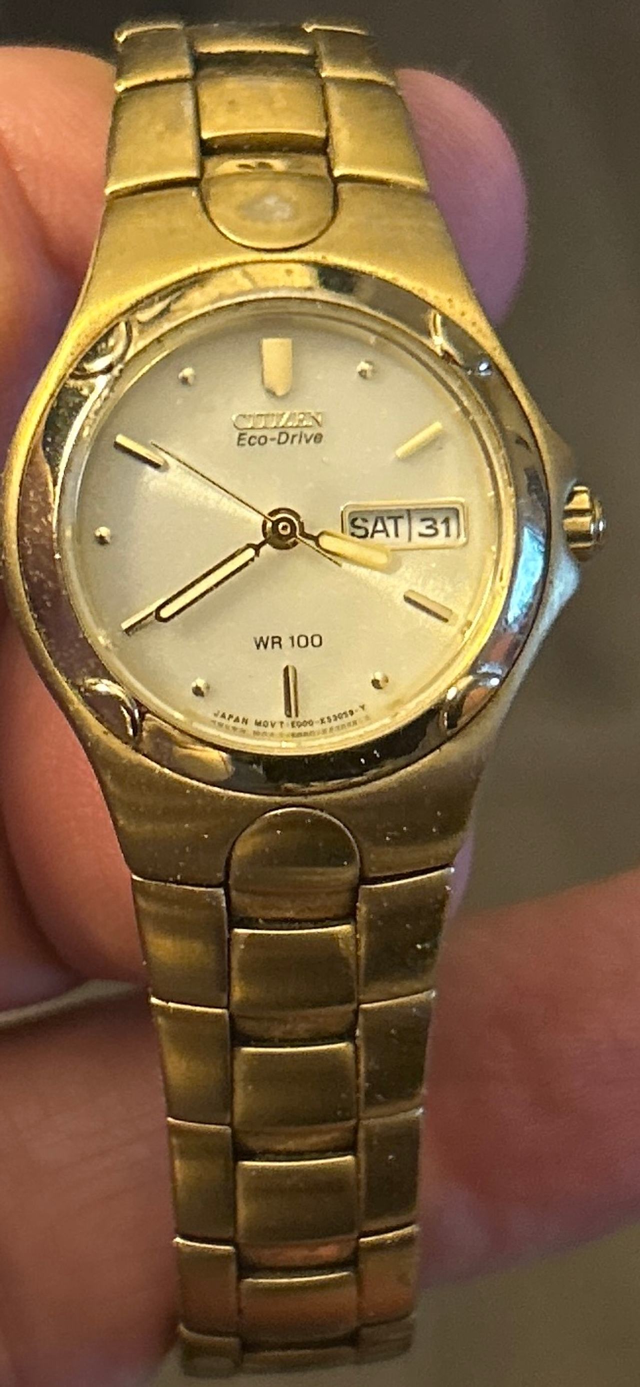 Citizen Eco-Drive WR 100 Gold-Tone Watch