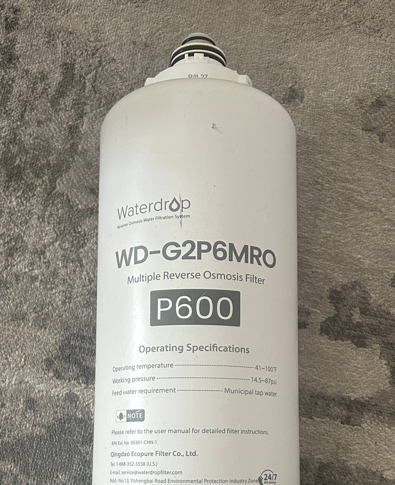 Waterdrop WD-G2P6MRO Replacement Filter for G2 P600 RO System