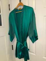 Victoria's Secret Gold Label Vintage Emerald Green Robe - Image 3