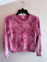 Barbie Girls Pink Plush Fleece Sweatshirt and Jogger Pants 2-Piece Set - Image 5