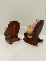 Vintage Ceramic Old Couple Rocking Chair Retirement Fund Coin Banks - Image 5