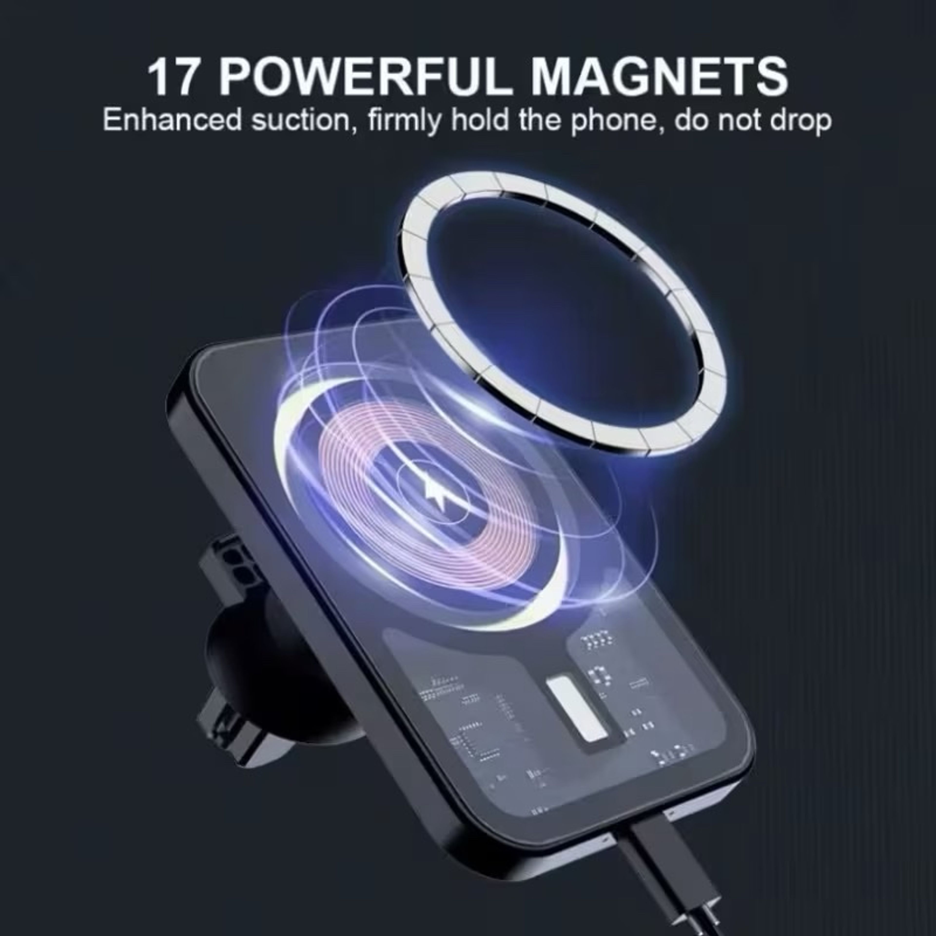 MagSafe 15W Magnetic Wireless Car Charger Mount