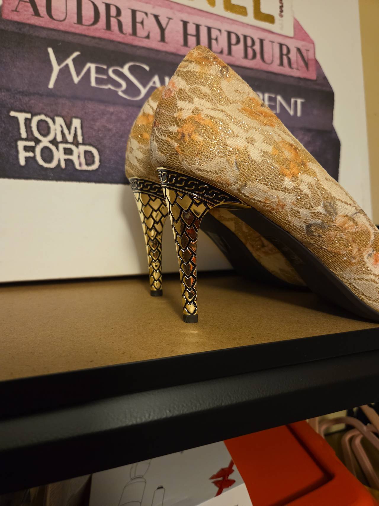 J.Renee 
Floral Lace Filigree Heel Pumps