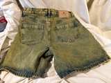 Teddy Fresh Yellow Acid Wash Denim Shorts - Image 4