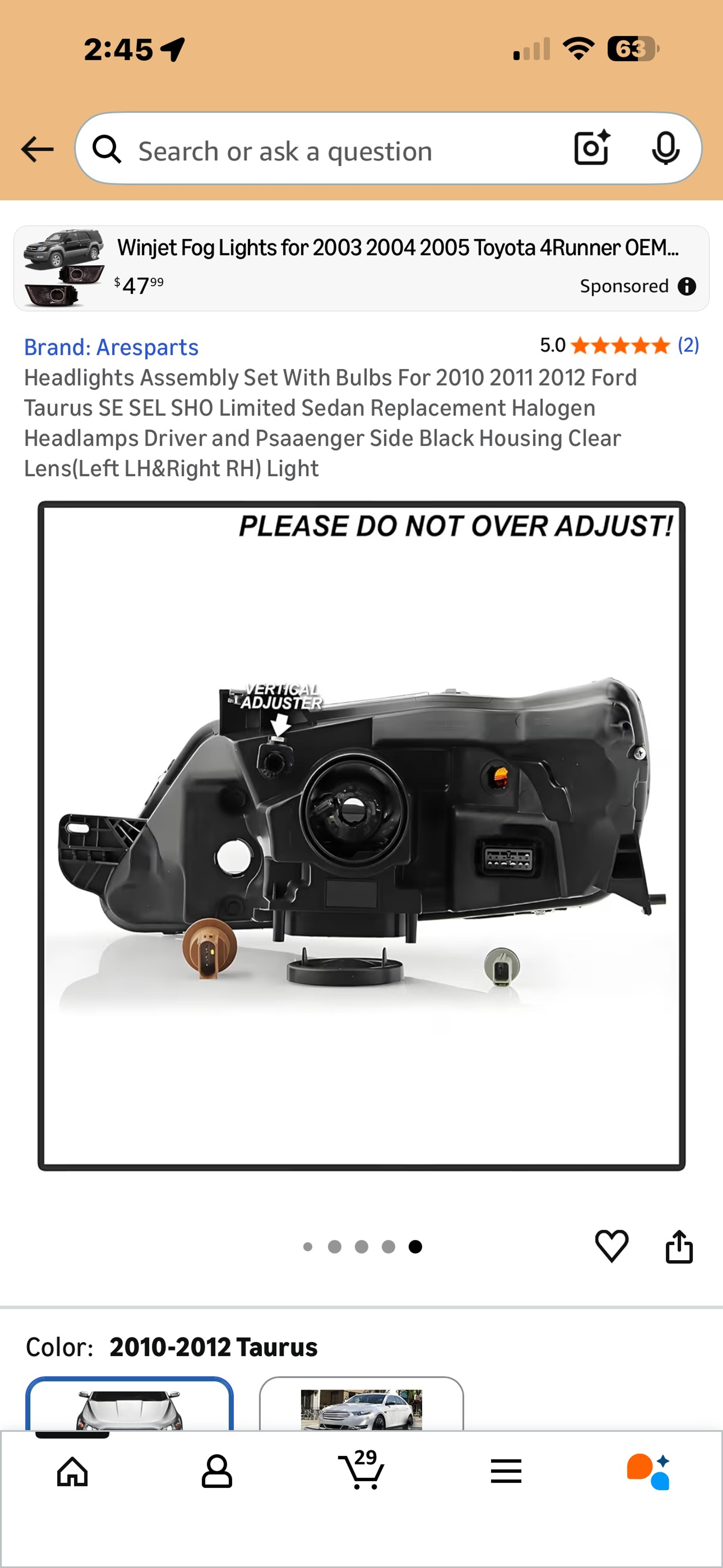 Spec-D Tuning Black Smoked Projector Headlights for Ford Fusion 2010-2012 - Image 4