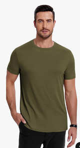 Basstco 3Pcs Men's XXL Short Sleeve Set Red + Matcha Green + Navy Blue - Image 3
