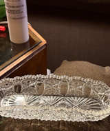 Vintage Pressed Glass Celery Dish - Image 1