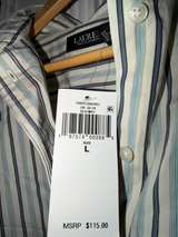 Ralph Lauren Blue White Striped Large Oxford Long Sleeve Shirt - Image 2