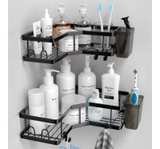 Corner Shower Caddy, 2 Pack Adhesive Shower Corner Organizer Shelves, No Drillin - Image 1
