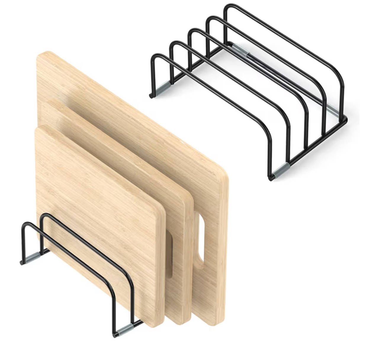 Cutting Board Storage Rack, Compact Cutting Board Organizer, Chopping Board 2PCS