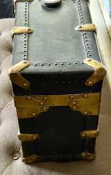 Antique USDA Office of Public Roads Field Trunk Brass Leather Federal Works WWII - Image 7