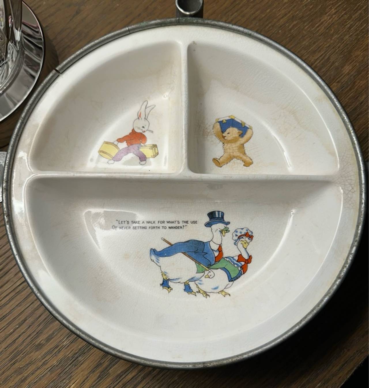 G.W. Co. Antique Baby Warming Plate