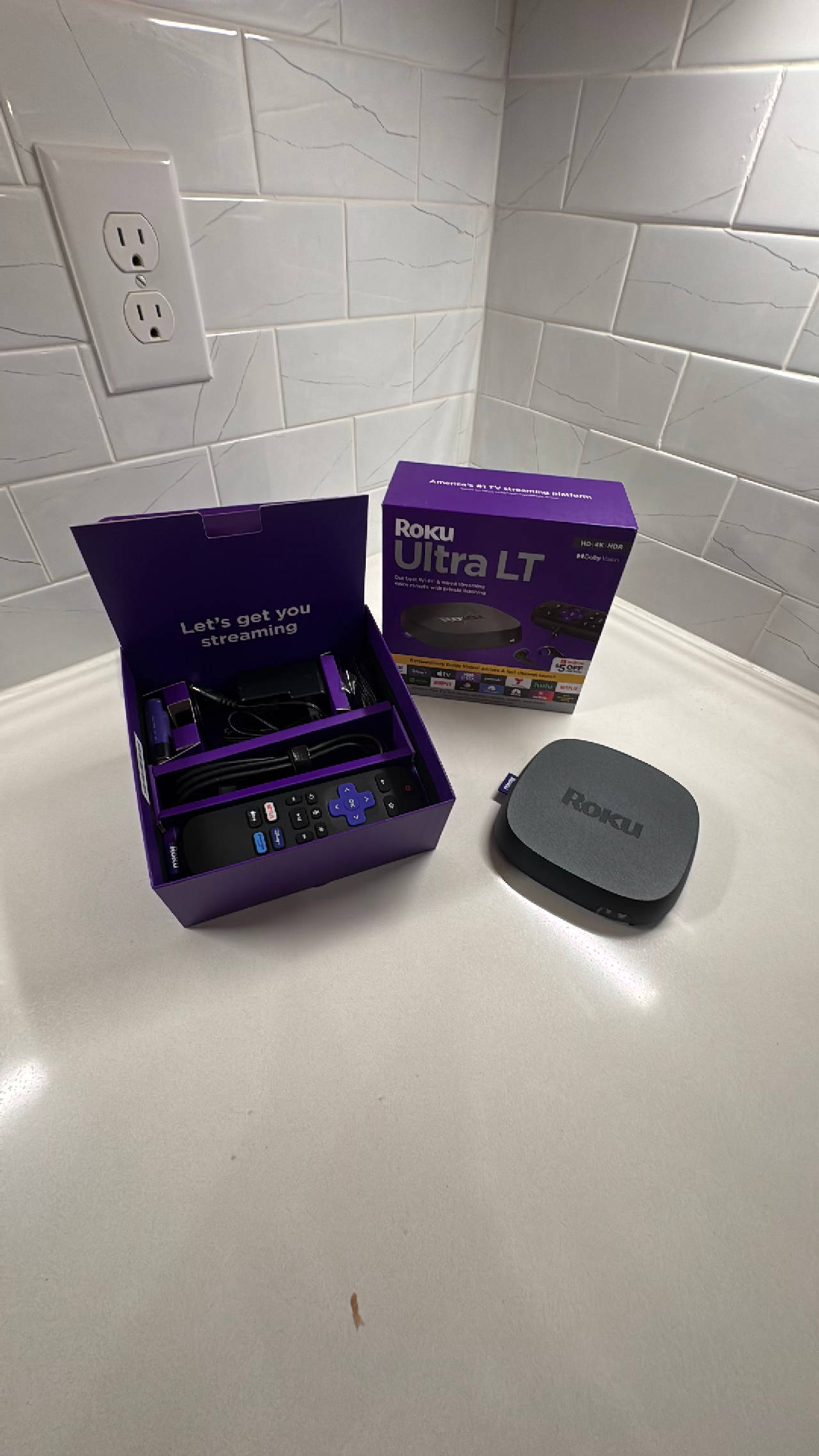 Roku Ultra LT 4K Streaming Device Black New Open Box