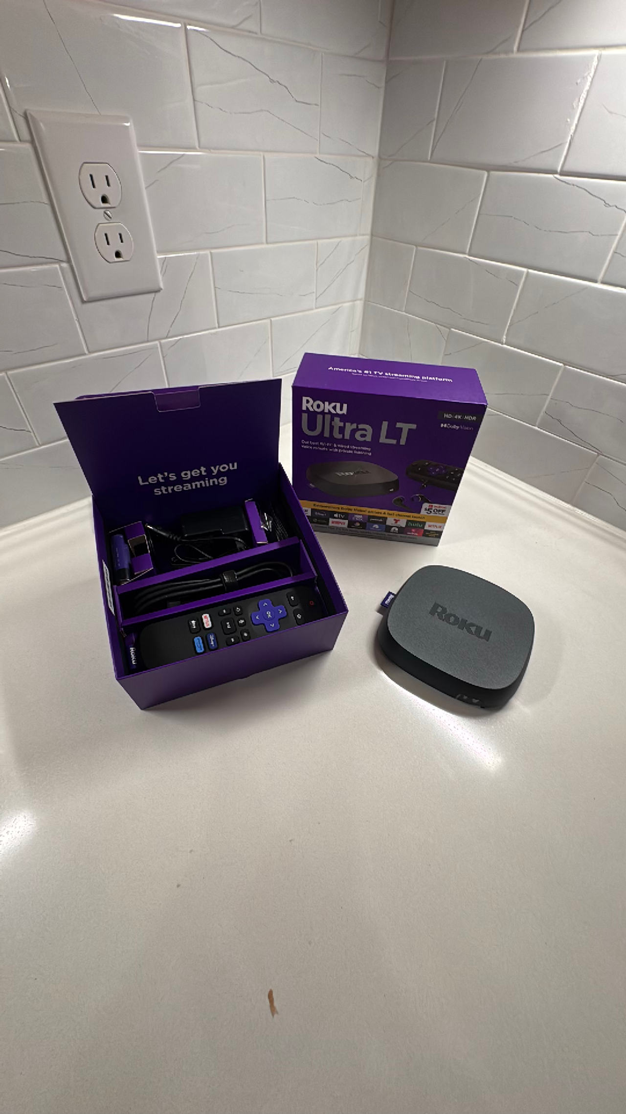 Roku Ultra LT 4K Streaming Device Black New Open Box