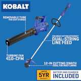 Kobalt 24-volt Cordless Battery String Trimmer and Leaf Blower and 4 Ah - Image 4