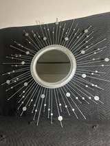 Silver Sunburst Starburst Wall Mirror - Image 2
