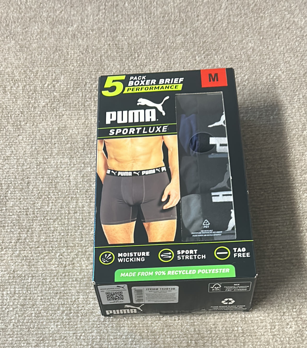 Puma Sportluxe Performance Boxer Briefs 5-Pack