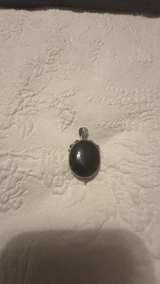 Vintage Black Onyx Sterling Silver Pendant - Image 2