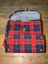 Vintage Plaid Clutch with Kiss Lock MCM Lunchbox Picnic  - Image 2