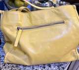 American Leather Co. Yellow Leather Shoulder Bag - Image 3