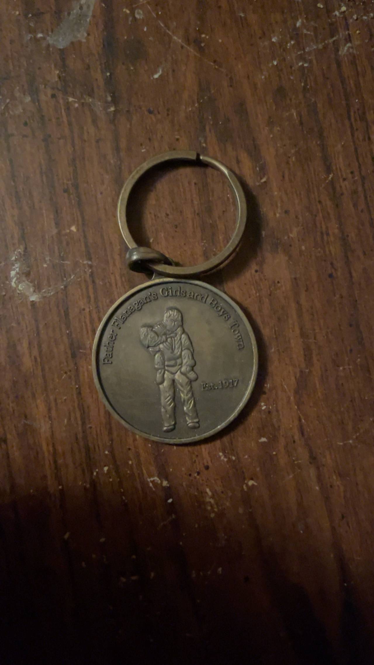 Father Flanagan's Girls and Boys Town Vintage Keychain