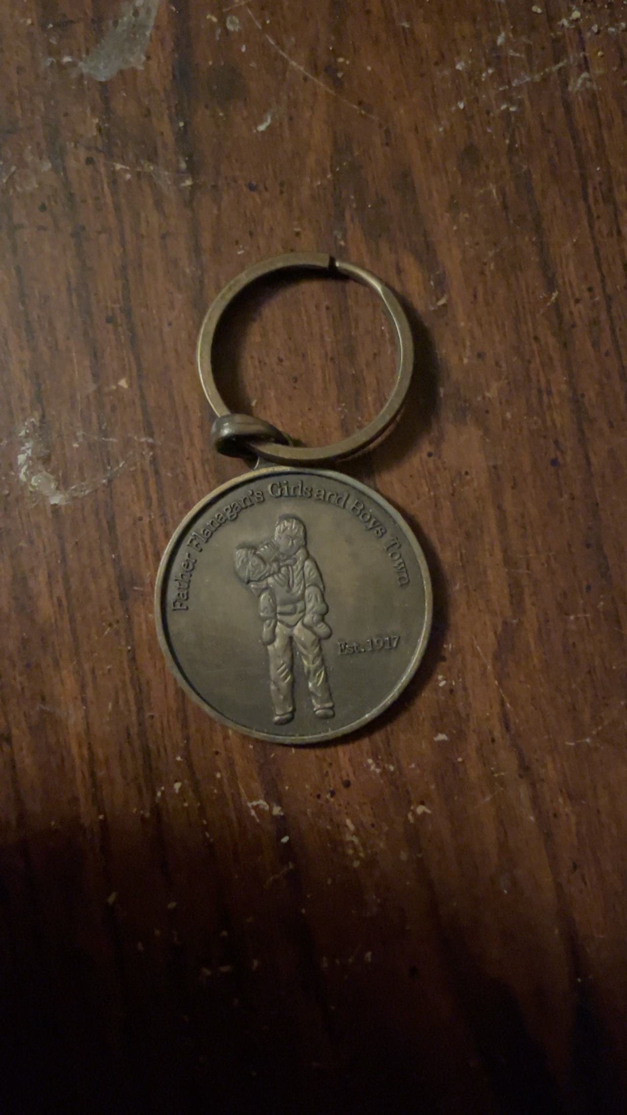 Father Flanagan's Girls and Boys Town Vintage Keychain