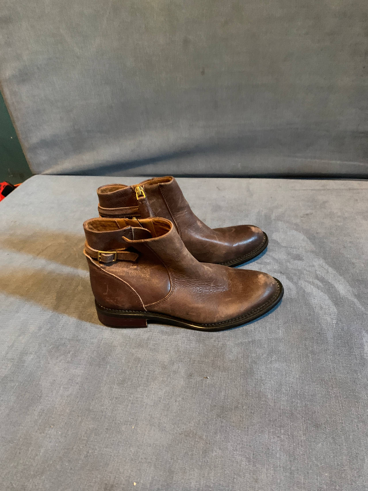 Brown Leather Ankle Boots